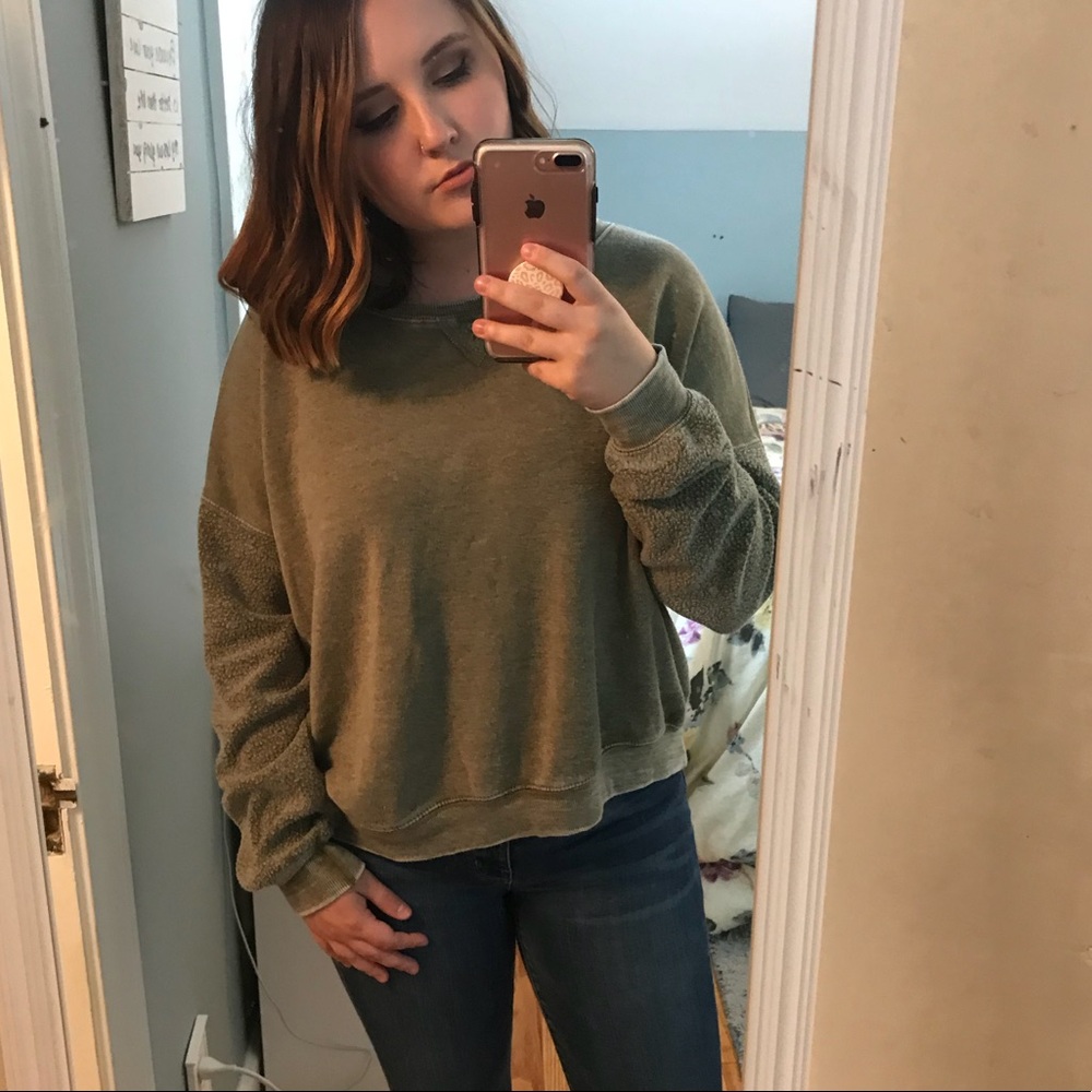 Ocean Drive Multi Fabric Crew Neck Sweatshirt